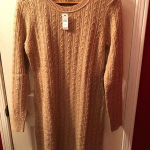 CABLEKNIT BUTTON SHOULDER SWEATER DRESS by Talbots available in Size L,M,S,XS